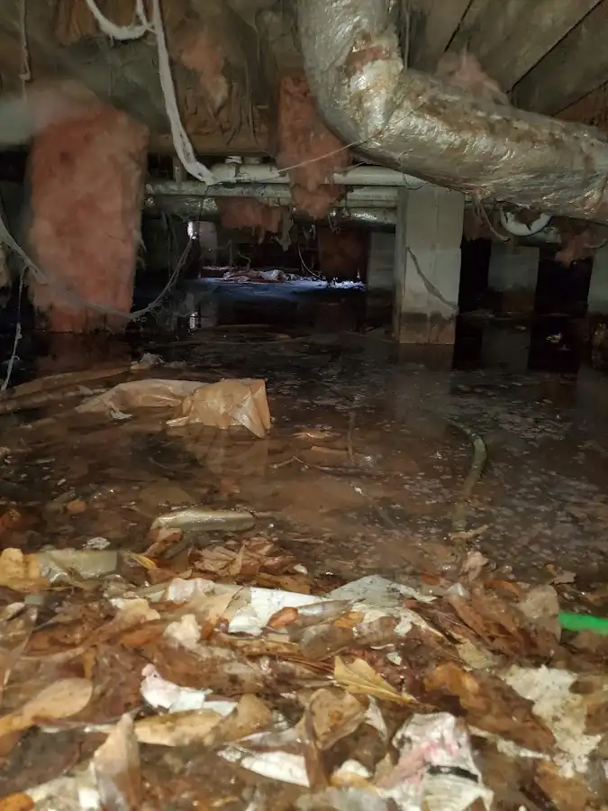 Crawl space flood assessment for Commercial Water Damage Restoration in South Heidelberg