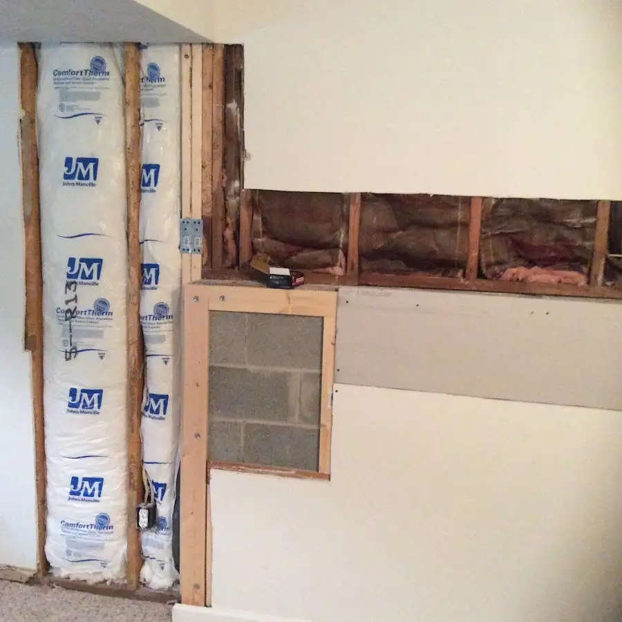 Wall insulation replacement during Contents Cleaning & Restoration in South Heidelberg